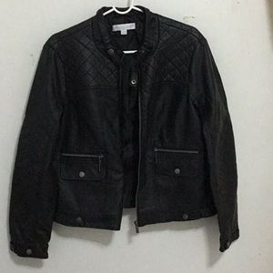 Moto faux leather jacket